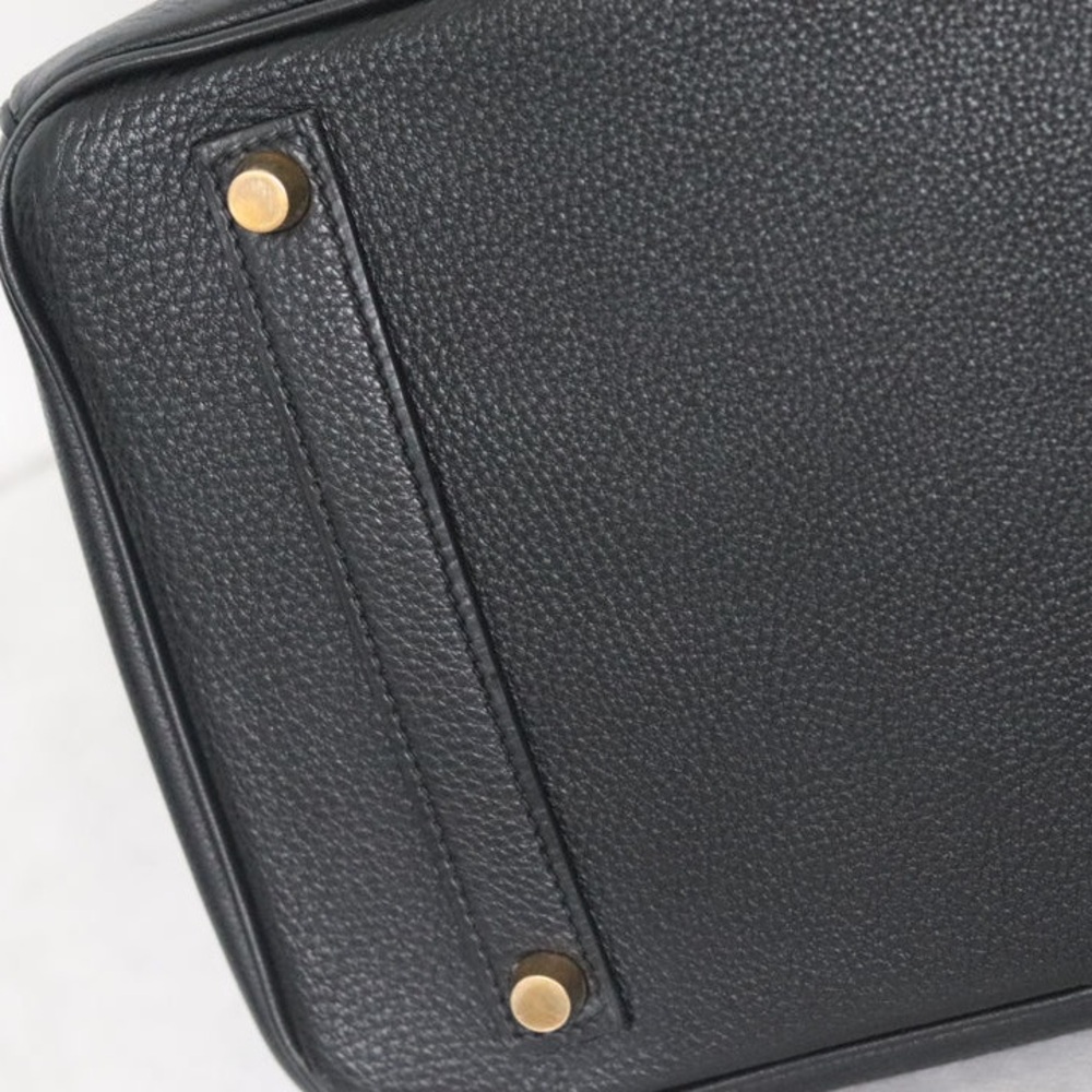 HERMES Birkin 35 Black Handbag Noir Togo‎ with Gold Hardware A Square Engraved - Picture 6 of 16
